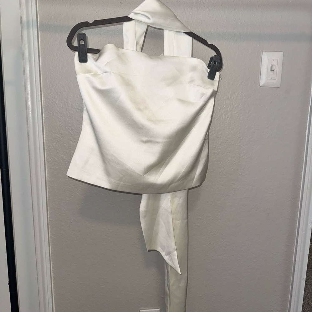 Zara Satin White Top